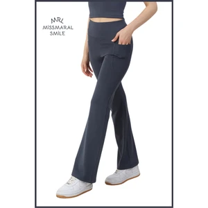 Miss Maral Kadın Antrasit Ispanyol Paça Tayt Yüksek Bel Toparlayıcı Çift Cepli Bootcut  HB11053