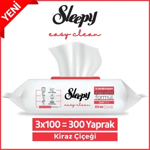 Easy Clean Kiraz Çiçeği Yüzey Temizlik Havlusu&Mendili 3x100 (300 Yaprak)
