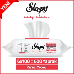 Easy Clean Kiraz Çiçeği Yüzey Temizlik Havlusu&Mendili 6x100 (600 Yaprak)
