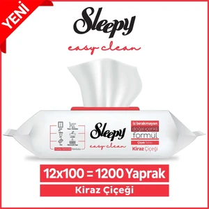 Easy Clean Kiraz Çiçeği Yüzey Temizlik Havlusu&Mendili 12x100 (1200 Yaprak)
