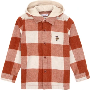 U.S. Polo Assn. Erkek Çocuk Kiremit Gömlek Desenli 50296876-VR031