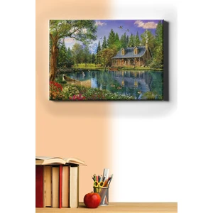 Sayılarla Boyama Seti Kasnaklı Orman Evi 50 x 65 cm