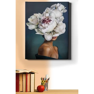 Çiçek Kadın Sayılarla Boyama Seti Kasnaklı 40 x 50 cm