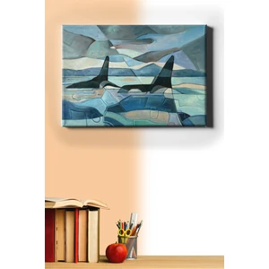 Sayılarla Boyama Seti Kasnaklı Soyut Deniz 40 x 50 cm