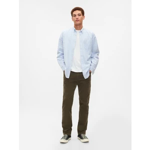 Erkek Haki GapFlex Kadife Straight Jean Pantolon