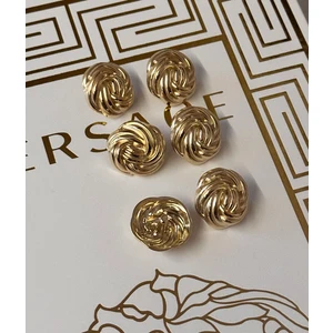 Gold Burgu Model Metal Düğme Seti