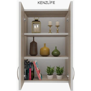 Kenzlife mutfak dolabı idil  060.040.32 crd 2 raflı kapaklı  ofis banyo kiler evrak kitaplık