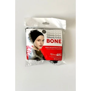 Fırfırlı Kaymaz Bone, Silikonlu Fırfırlı Kaymayan Bone, Penye Pamuk Bone, Dikişsiz Bone, Siyah Bone