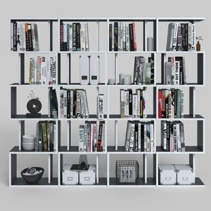 Kenzlife kitaplık raf diba4 gri 129X160x19 banyo kiler ofis (m)