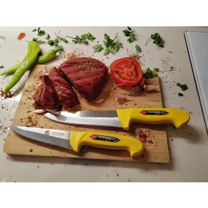 Sarı 2 Li Kasap(ET) Bıçağı Seti (NO:1 VE NO:3)