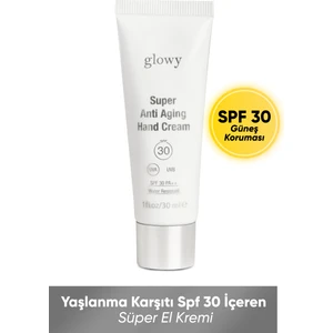 SPF 30 Yaşlanma Karşıtı El Kremi – Shea Yağı ve E Vitamini ile Yoğun Nem, Güneş Koruması, 30 ml
