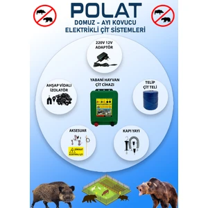 POLAT 220V ADAPTÖRLÜ EKO 500 Metre (5-10 DÖNÜM) Elektrikli Çit