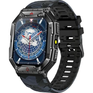 ZCWATCH V0623 Outdoor Military Bt Call, Pusula, Spor Sağlık, 1 ATM Profesyonel Akıllı Saat