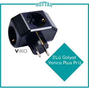 3'Lü Golyat Yonca Plus Priz(Topraklı)