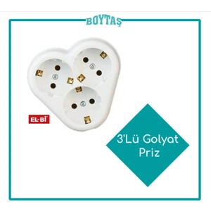3'lü Golyat Priz-Beyaz