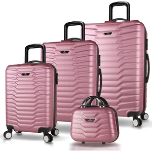 My Valice Croc Abs Kabin Orta Büyük ve Makyaj Boy Rose Gold 4'lü Travel Valiz Seti