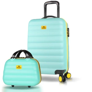 My Valice Colors Abs Makyaj ve Kabin Boy Mint Yeşili  2'li Valiz Seti
