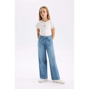 Kız Çocuk Wide Leg Geniş Bol Paça Jean Pantolon D7179A824WN