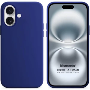 Apple iPhone 16 Plus Kılıf Liquid Lansman Silikon Lacivert