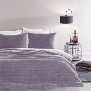 Lines Çift Kişilik Yatak Örtüsü - Kül Moru