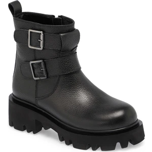 Siyah Deri Kadın Casual Bot - K24K1BT67751-A23