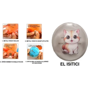 Sevimli Kedi Cep Sobası,el Isıtıcı,sıcak Su Torbası Pvc  9cm