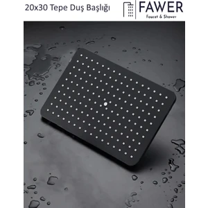 FAWER Faucet & Shower Siyah Robot Tepe Duş Başlığı