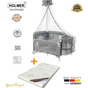 Coolstyle Anne Yanı Cibinlikli  Oyun Parkı/park Yatak 70 x 110 cm  + Aloevera Yatak