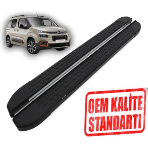 Berlingo ''Kısa Şase'' 2019 2024 Araca Özel Nevada Siyah  Yan Basamak