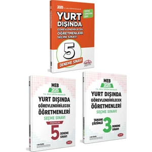 Data Yayınları 2025 MEB Yurt Dışı Öğretmenlik Sınavı 3’lü Deneme Sınavı Seti