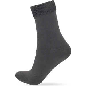 Kadın Antrasit Renkli Havlu Soket Çorap