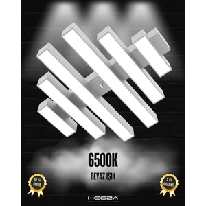 Hegza Lighting Parrilla (Gri Kasa, Beyaz Işık) Ledli Modern Plafonyer LED Avize Salon Mutfak Oturma Odası