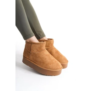 Lujin Store Kadın Süet Yüksek Taban Ug Örgülü Bot