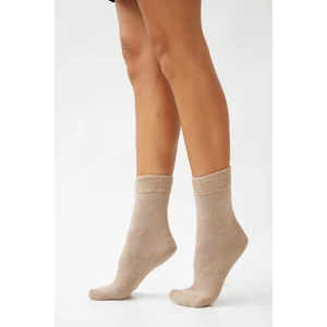 Katia & Bony Kadın Bej Melanj Renkli Havlu Soket Çorap