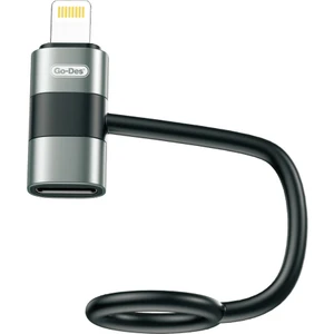 GD-CT068  Lightning To Type-C Data ve Hızlı Şarj Adaptörü  Siyah