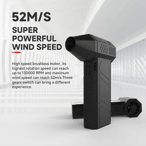 Mini Turbo Jet Fan / Turbo Jet Fanı 130000RPM Yüksek Hızlı Kanal Fanı Güçlü Hava Üfleyici (Plastik Gövde) , Mangal Üfleme, Araç Içi Temizlik, Vakum , Kurutma Vb.