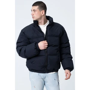 Erkek Siyah Oversize Bomber Su Geçirmez Waterproof Mont Kaban
