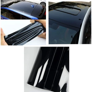 Piano Black Siyah Hava Kanallı Parlak Koruma Jelatinli Folyo 50CM x 3 Metre