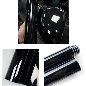 Piano Black Siyah Hava Kanallı Parlak Koruma Jelatinli Folyo 50CM x 2 Metre