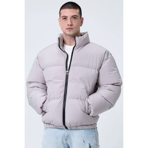 Yağmur Rüzgar Geçirmez Bomber Oversize Mont Ceket Kaban Waterproof Taş