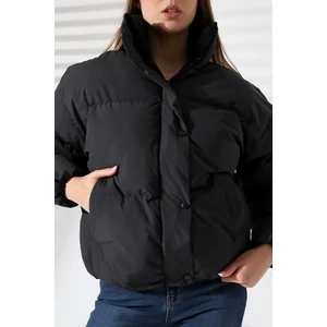 Kadın Yaka Kürklü Oversize Mont