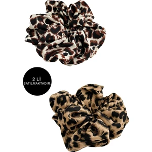 Leopar Desenli Ikili Lastik Toka