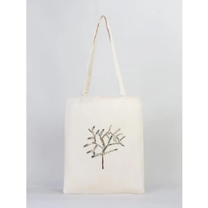 Zeytin Ağacı Baskılı Doğal Gabardin Bez Çanta (GDN004)