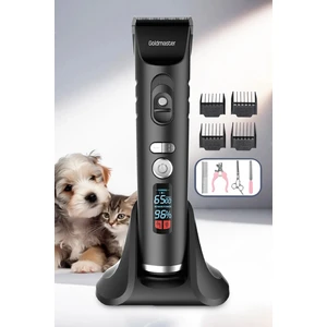 Animalpro Şarj Standlı LED Ekranlı Kedi Köpek Tıraş Makinesi Pet Evcil Hayvan Tüy Kesme Aparatlı