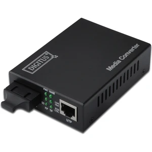 Digitus Media/Rate Converter, 10/100/1000Base-T - 1000Base-Lx (Singlemode 10 Km, Sc)