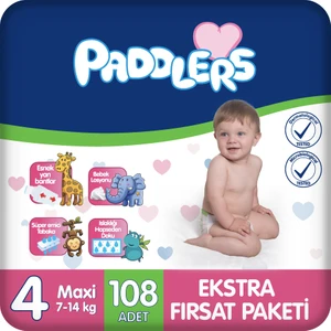Bebek Bezi 4 Numara Maxi 108 Adet (7-14 Kg) Ekstra Fırsat Paketi