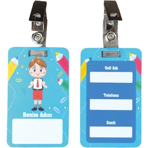 Okulda Ilk Günüm Yaka Kartı Klipsli