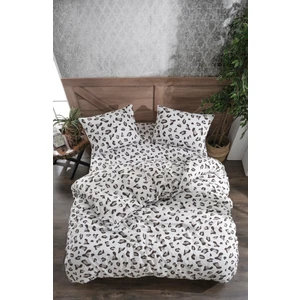 Leopar Tek Kişilik Desenli Nevresim Takımı Lastikli Çarşaf ve 1 Yastık Kılıfı