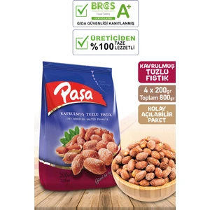 Paşa Kuruyemiş Kavrulmuş Tuzlu Yer Fıstığı 200 gr x 4 Adet (Toplam 800gr)