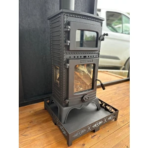Flame Stove FS-054 Majör Lüx 3 Camlı Kuzineli Döküm Soba